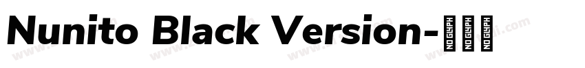 Nunito Black Version字体转换
